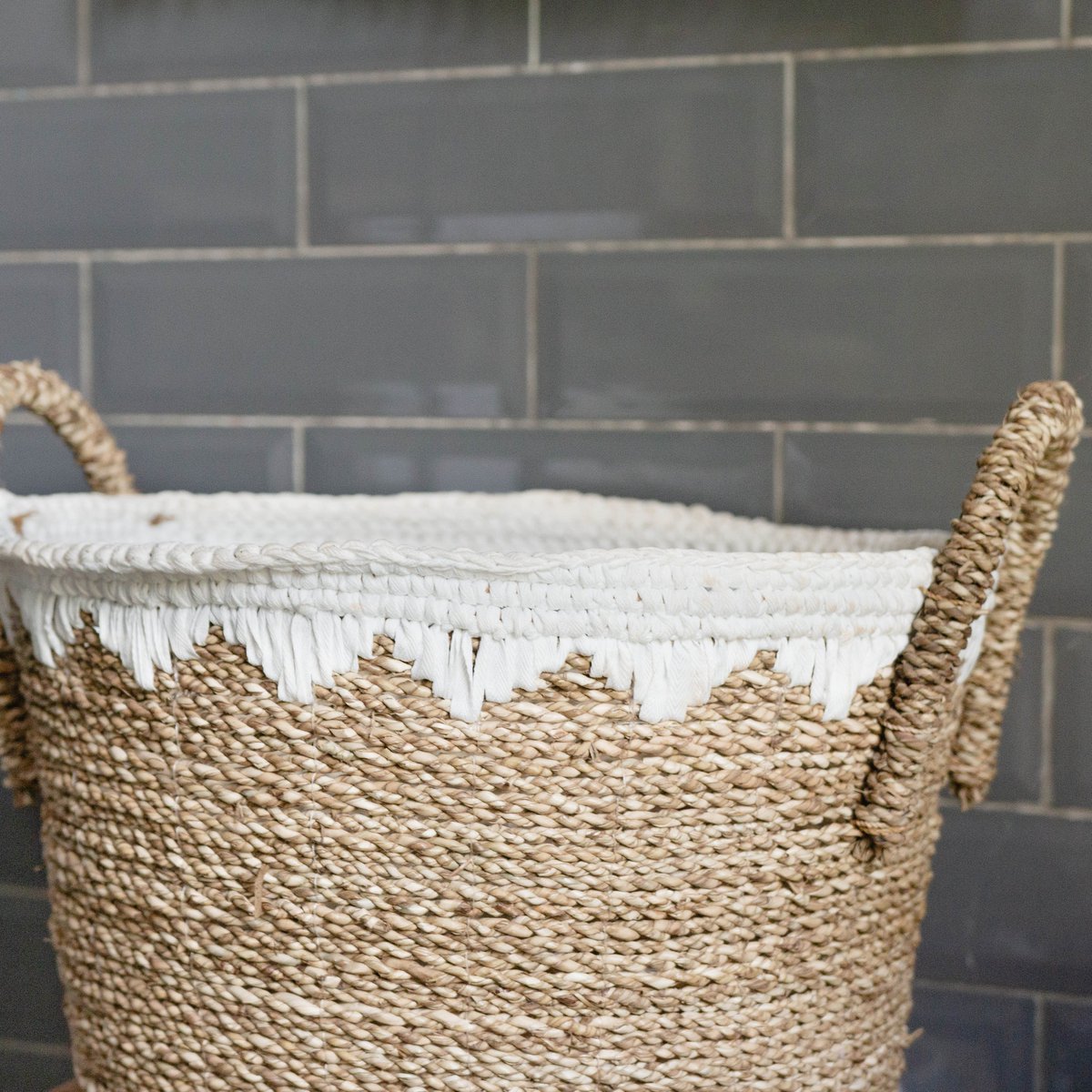 Laundry basket WAIGEO - Plant basket - Storage basket made of seagrass (3 sizes)