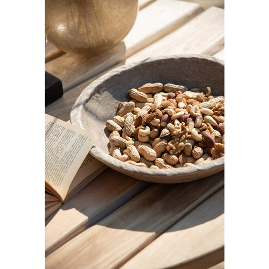 Set of 3 decor bowls, papier-mâché - brown