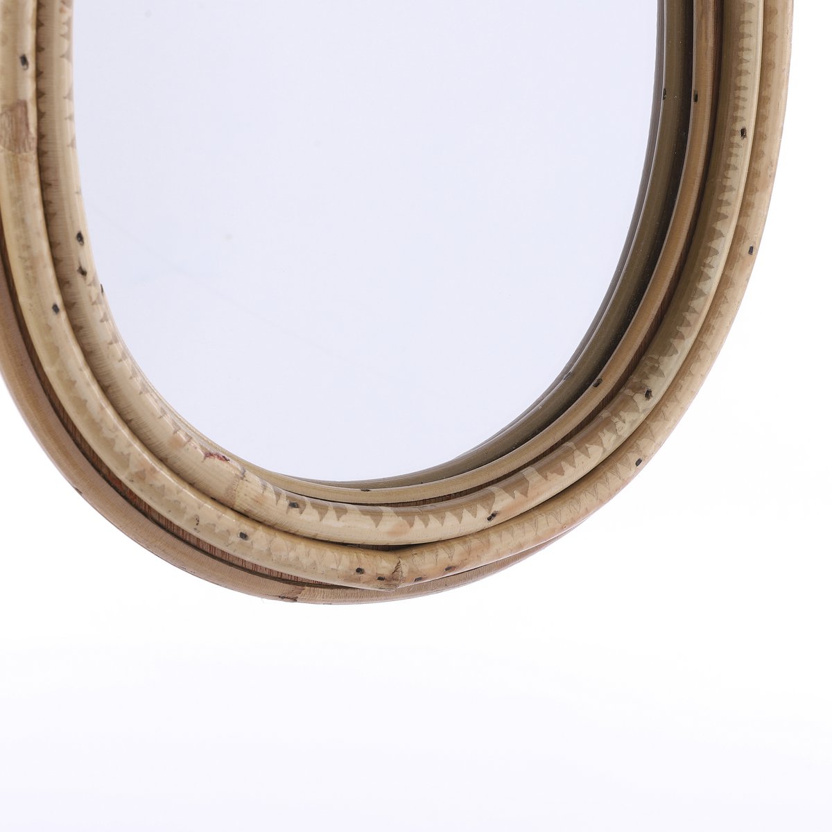Rattan wall mirror Rainier - L28 x H59 cm