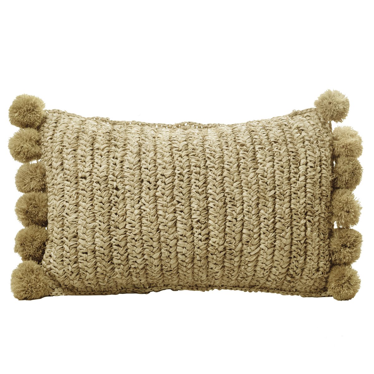 Decorative cushion SANUR made of raffia with filling