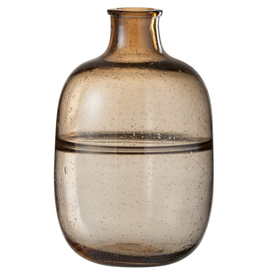 Vase - amber colored, spotted glass