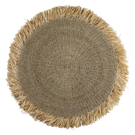 Round seagrass carpet - carpet with tassels DASA (2 sizes)