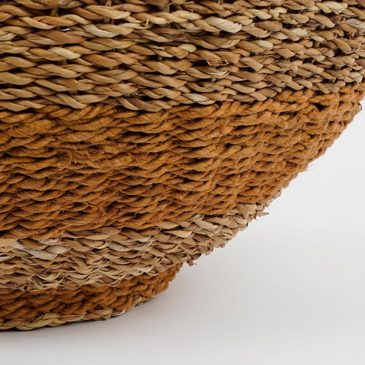 Tacoma storage basket with lid, jute yellow H48 x Ø55 cm