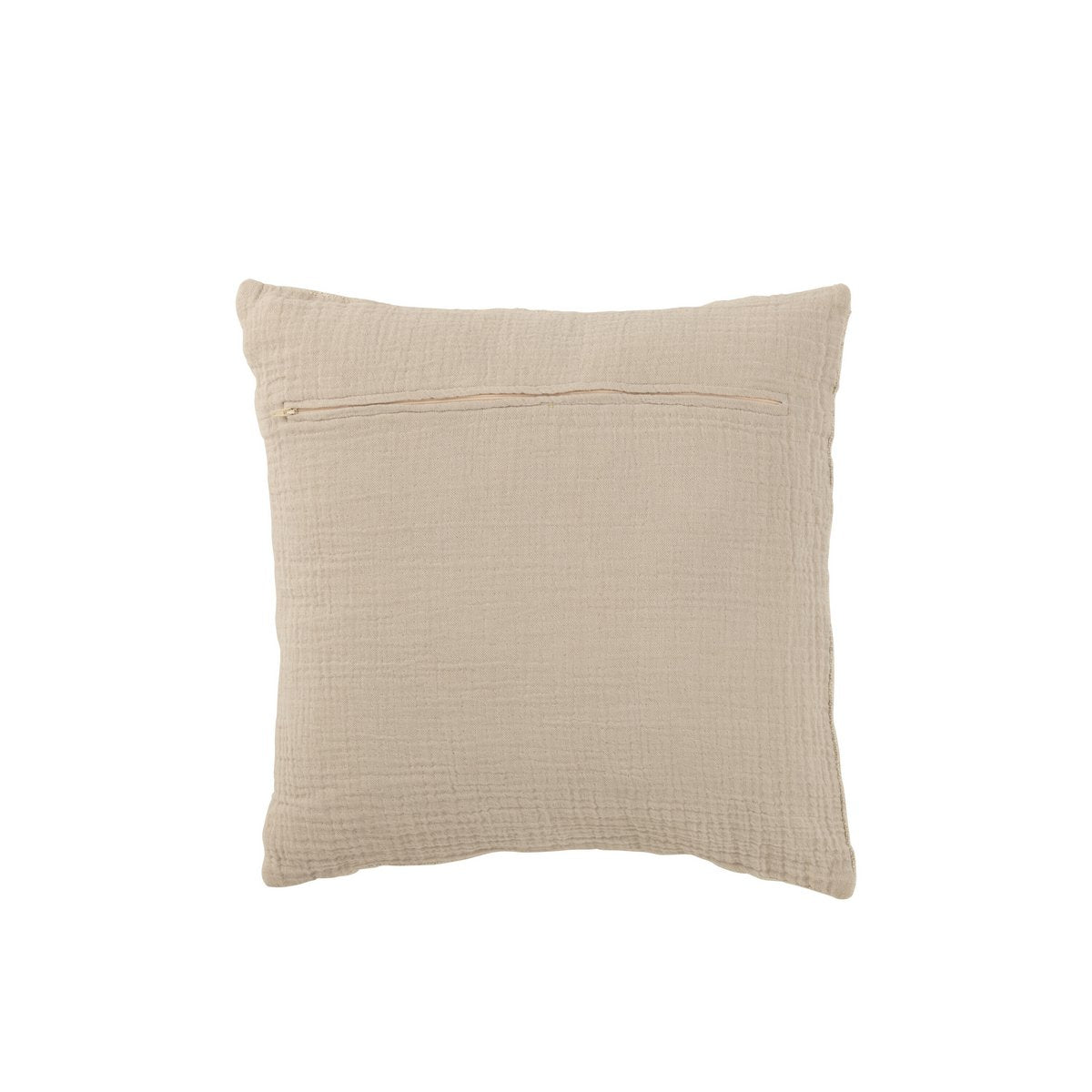 Cushion with block stripes - linen, beige 45 x 45 cm
