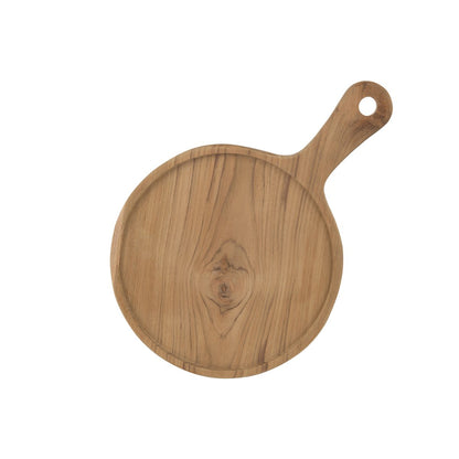 Round wooden decorative and serving board, L