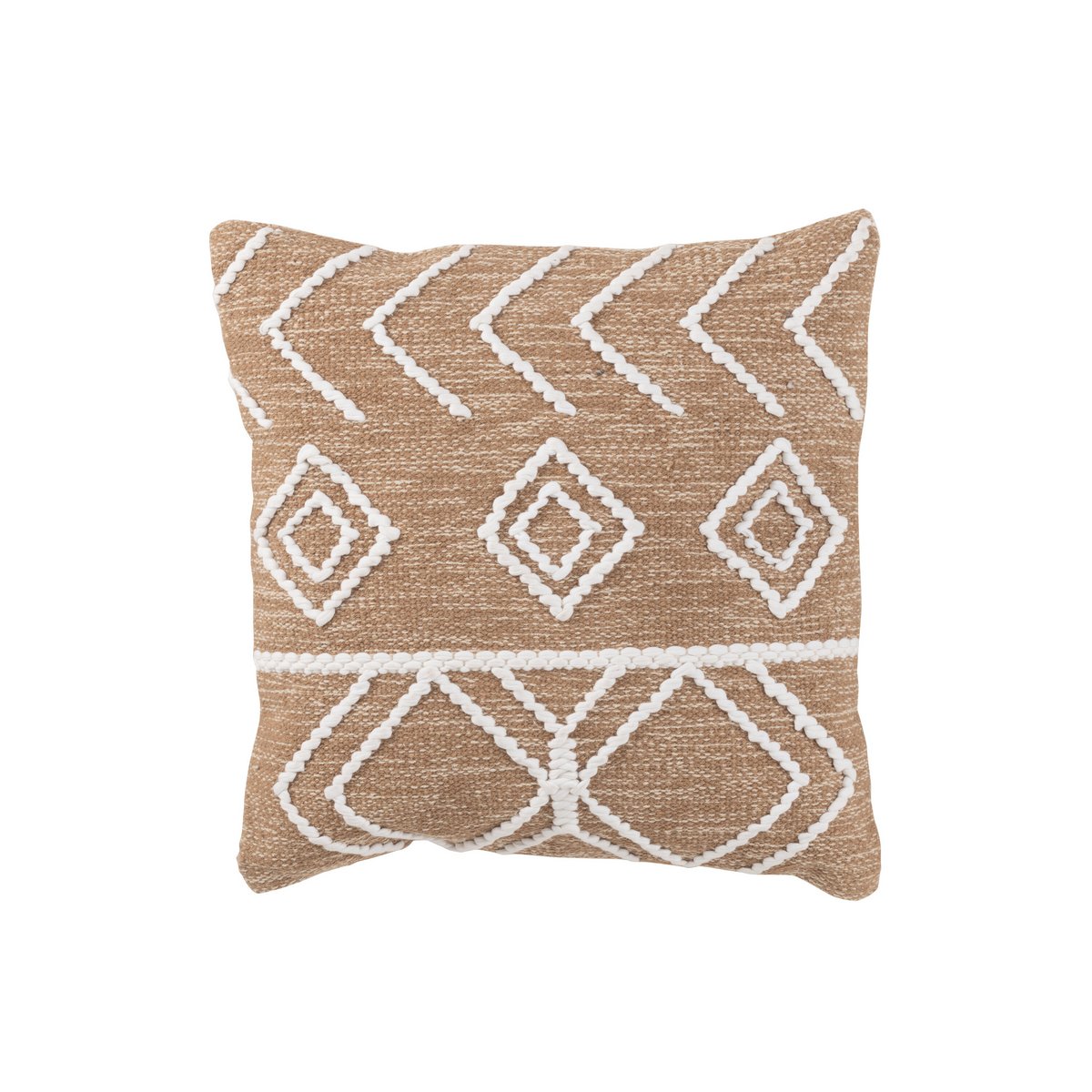 Boho-ethnic style cushion, beige-white 45 x45 cm