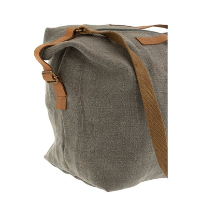 Weekender made of washed jute - gray