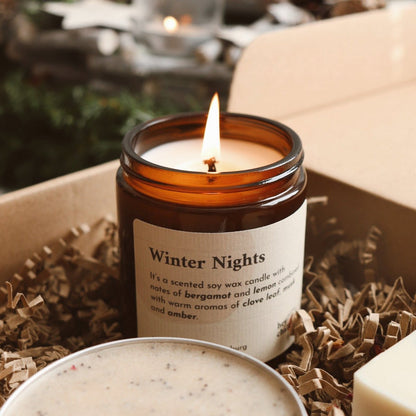 Candle "Winter Nights" 155 g - scented candle in a glass