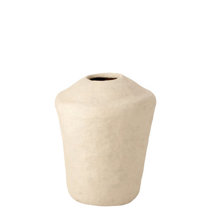 Boden-Vase Pappmaché - weiß, large