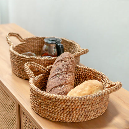 Bread basket - storage basket made of water hyacinth JAWAH (2 sizes)