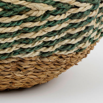 Basket for plants Billy M - H37 x Ø40 cm - Seagrass Green