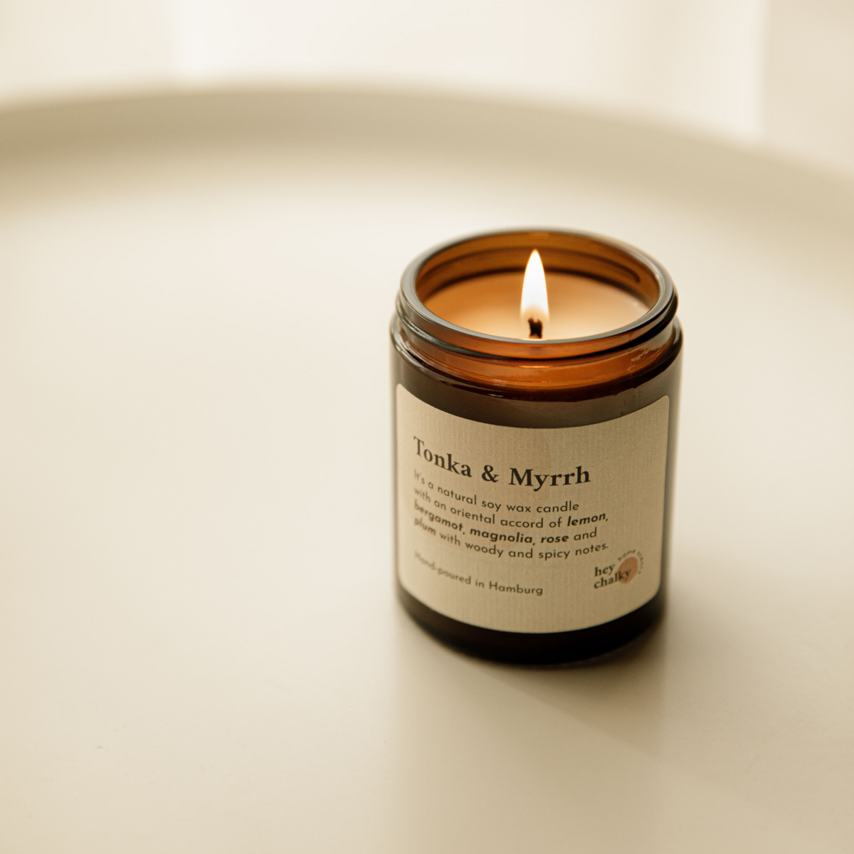 Candle "Tonka & Myrrh" 155 g - scented candle in a glass