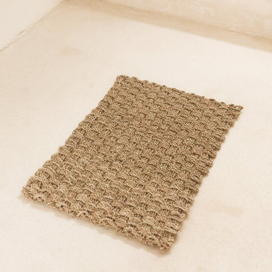 Seagrass rug, 72 x 45 cm, handwoven from natural fibers, NIRAMA doormat