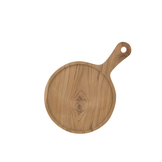 Round wooden decorative and serving board, M