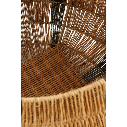 Liliano basket set of 2, H48 x Ø50 cm, jute - dark green