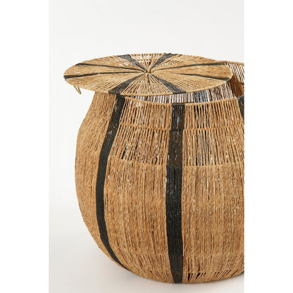 Liliano basket set of 2, H48 x Ø50 cm, jute - black