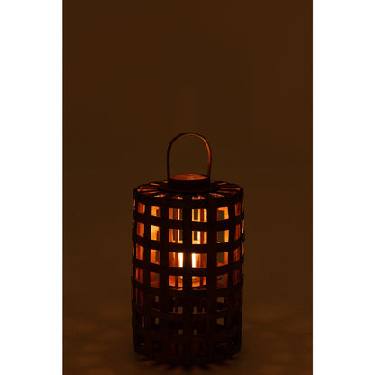 Wooden lantern - poplar, natural brown