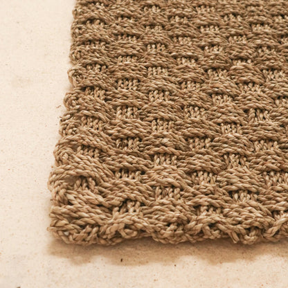 Seagrass rug, 72 x 45 cm, handwoven from natural fibers, NIRAMA doormat