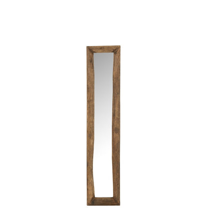 Schmaler Spiegel mit Holzrahmen - Wandspiegel 120 x 24 cm