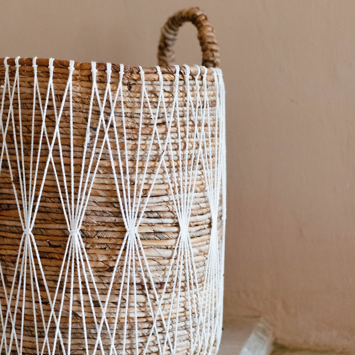 Boho laundry basket - plant basket - storage basket MANDURO made of banana fiber (3 sizes)