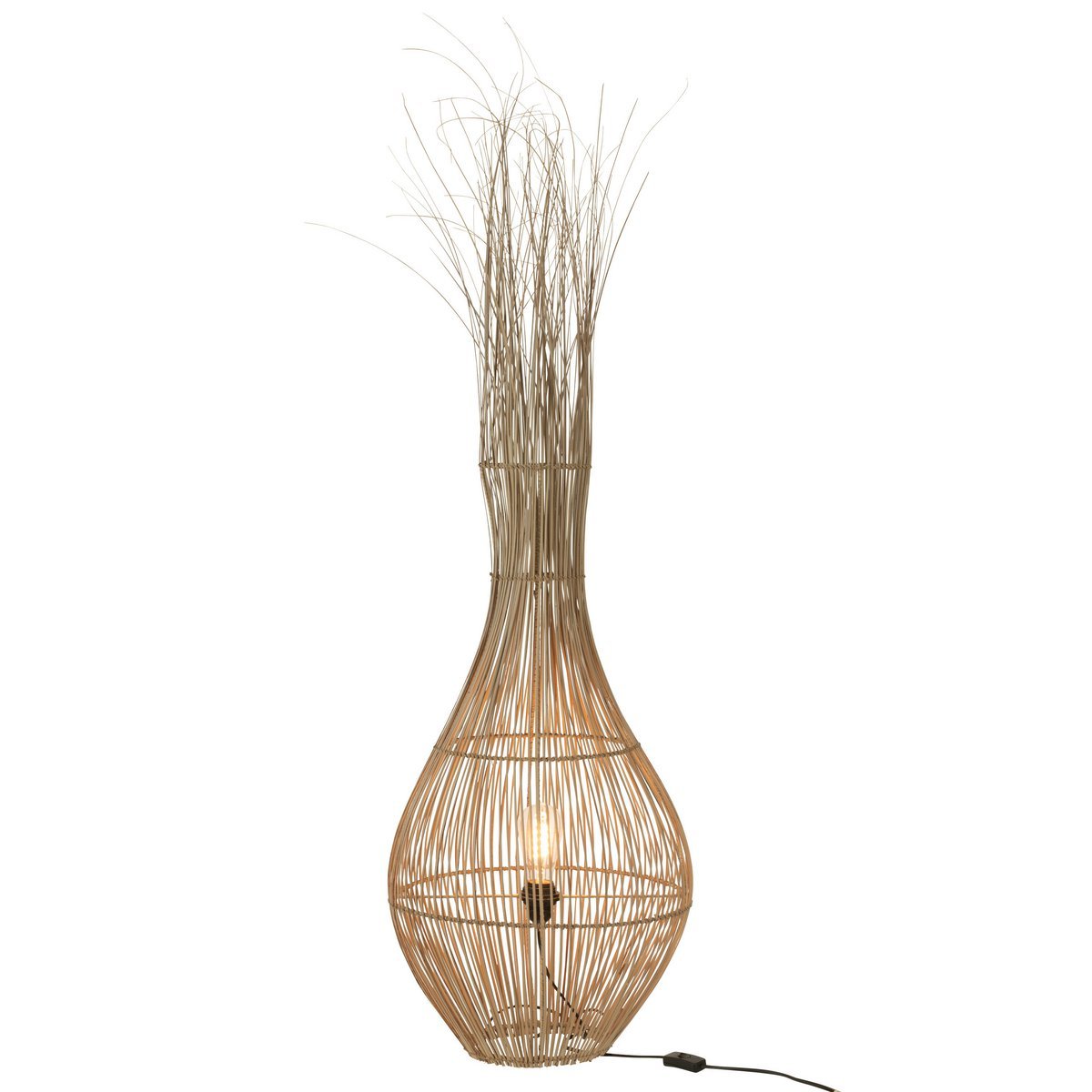 Natural floor lamp Pear Sticks, Coconut Natural