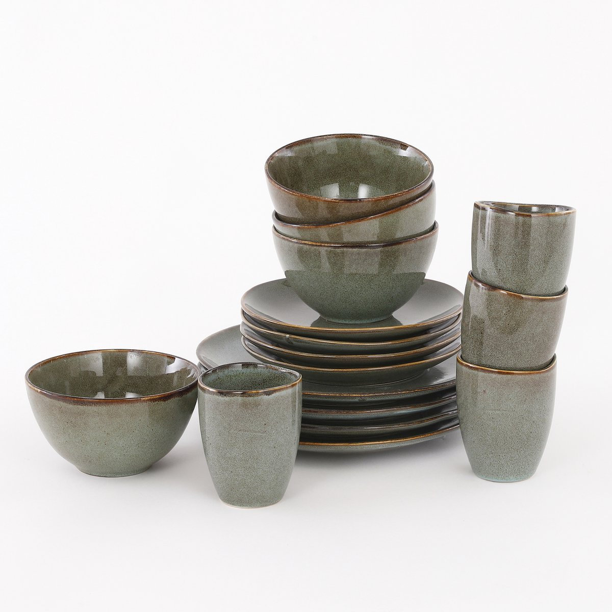 Tabo tableware set for 4 people - green