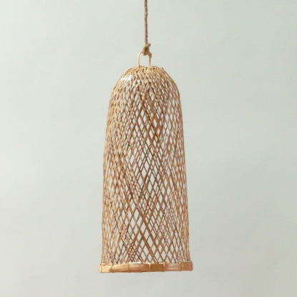 Natürlicher Lampenschirm CAMAYA - gewebte Bambuslampe