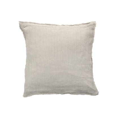 Cushion stonewashed - linen, light gray 45 x 45 cm