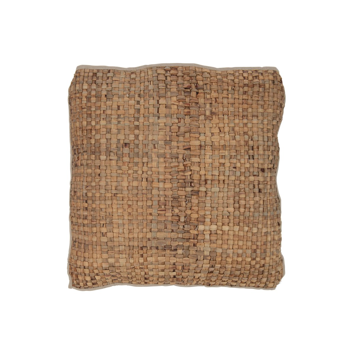 Bali cushion made of reed/textile - 65 x 65 cm - natural, large
