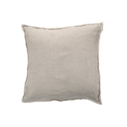 Cushion stonewashed - linen, light gray 45 x 45 cm