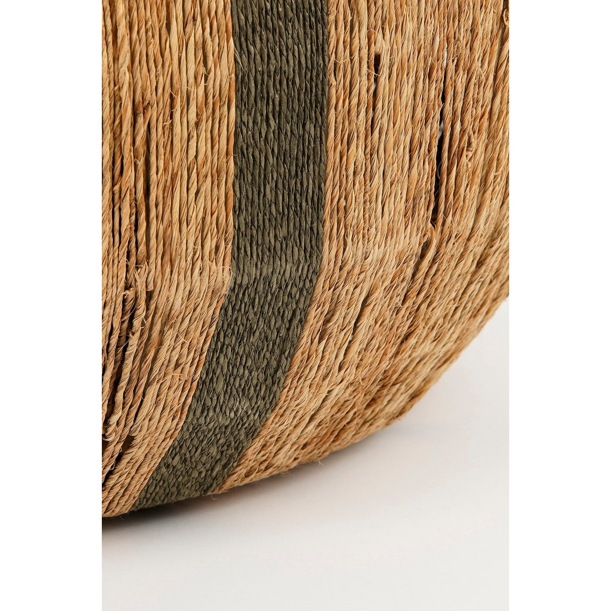 Liliano basket set of 2, H48 x Ø50 cm, jute - dark green