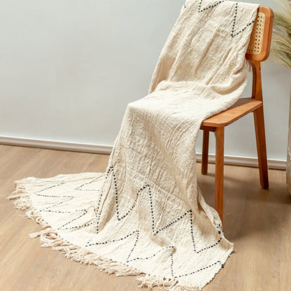 LINGGAH bedspread - sofa blanket 140x200 cm made of cotton