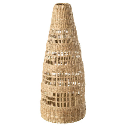 Lampshade made of seagrass - bottle-shaped, narrow - natural