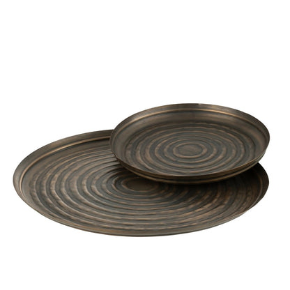 Round decorative tray - Classic Iron Bronze, large