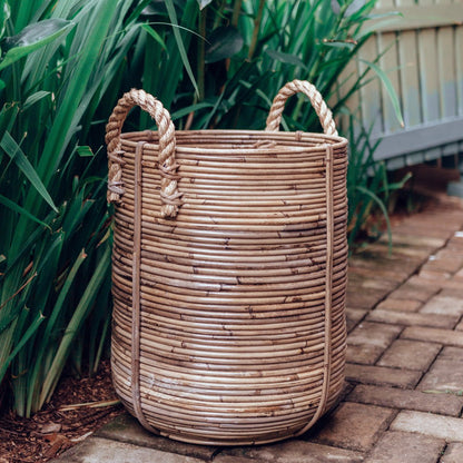 OTERE laundry basket, rattan plant basket