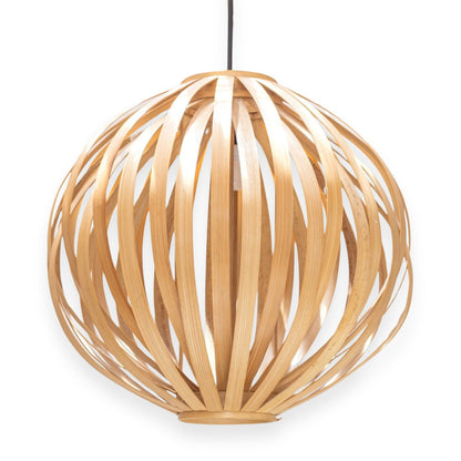 Bamboo lamp UBUD - spherical ceiling lamp, lampshade made of natural fibers