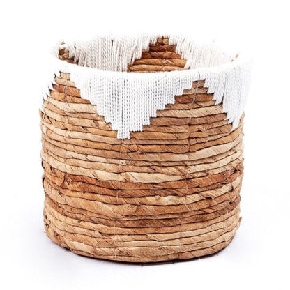 Small seagrass basket MENIK - Plant basket - Woven boho basket, macrame basket