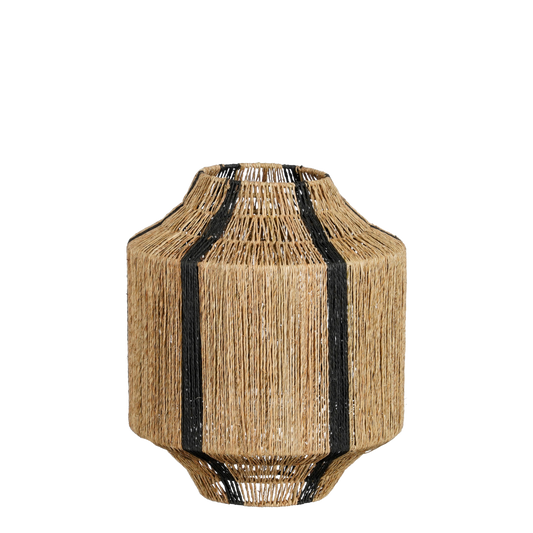 Liliano lantern made of jute, black - H36 x Ø30 cm