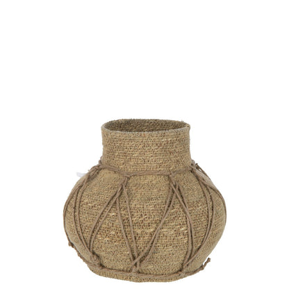 Seagrass basket vase - Pot Marie, natural