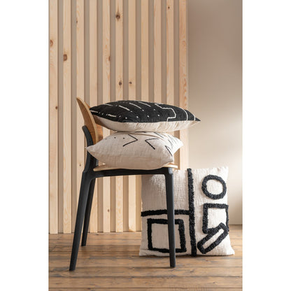 Cushion with graphics - Boho-Ethno, black 45 x45 cm